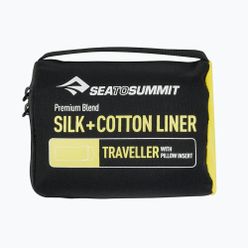 Wkład do śpiwora Sea to Summit Silk/Cotton Traveller with Pillow zielony ASLKCTNYHAGN