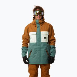 Kurtka snowboardowa męska Rip Curl Pinnacle zielono-brązowa 004MOU 146