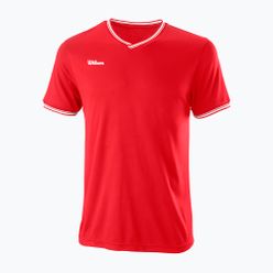 Koszulka tenisowa męska Wilson Team II High V-Neck czerwona WRA794103