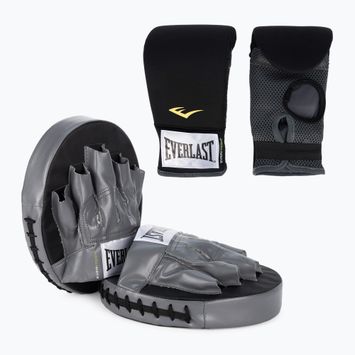 Zestaw bokserski Everlast Core Fitness Kit rękawice + tarcze czarny