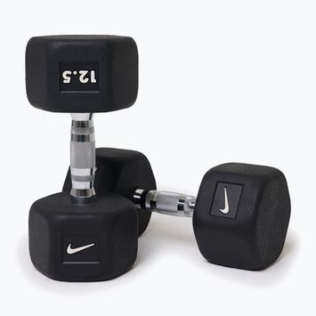 Hantel ogumowany Nike Strength Hex Dumbbell 12,5 kg black/white
