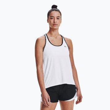 Tank top treningowy damski Under Armour Knockout Tank white/white/black