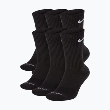 Skarpety męskie Nike Everyday Plus Cushioned Crew 6 par black/white