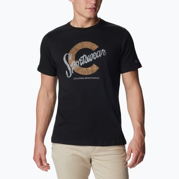 Koszulka trekkingowa męska Columbia CSC Seasonal Logo black/c sportswear 2