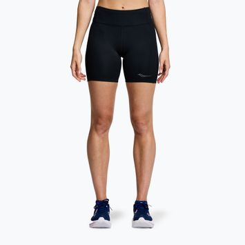 Spodenki do biegania damskie Saucony Fortify 6" black