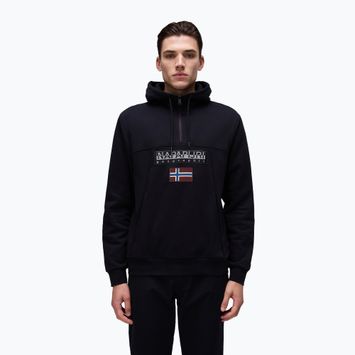 Bluza męska Napapijri Burgee Half Zip Hooded 2.0 black 041