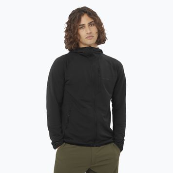Bluza trekkingowa męska Salomon Sntial Lightwarm Hybrid deep black