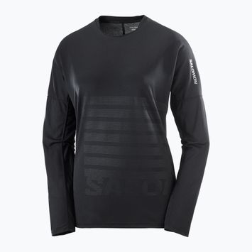 Longsleeve do biegania męski Salomon Sense Aero Tee GFX deep black/black