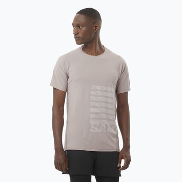 Koszulka do biegania męska Salomon Sense Aero Tee GFX etherea/white