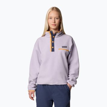 Bluza polarowa damska Columbia Helvetia II Cropped Half Snap Fleece lavender pearl