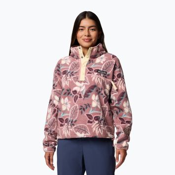 Bluza polarowa damska Columbia Helvetia II Printed Cropped Half Snap fig pasteled/multi