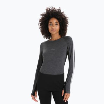 Longsleeve termoaktywny damski icebreaker ZoneKnit 260 jet hthr/black/metro hthr/cb