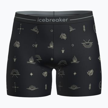 Bokserki termoaktywne icebreaker Merino150 Anatomica Boxers Explore More black/aop