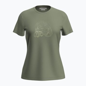 Koszulka trekkingowa damska icebreaker Merino 150 Tech Lite SS Tee Van Camp lichen