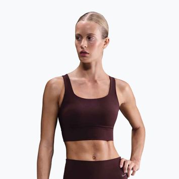 Biustonosz treningowy Nike Zenvy Medium-Support burgundy crush/sail