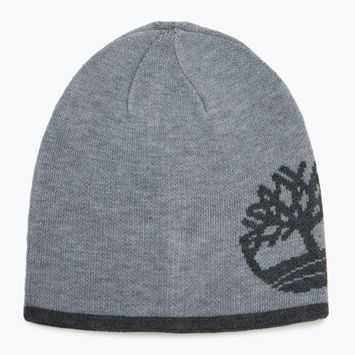 Czapka zimowa męska Timberland Reversible Logo Beanie light grey heather