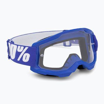 Gogle rowerowe dziecięce 100% Strata 2 Junior blue/clear
