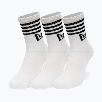 Skarpety New Era Stripe Crew 3 pary white