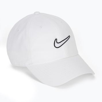 Czapka z daszkiem Nike Club Unstructured Swoosh white/white