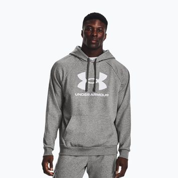 Bluza męska Under Armour Rival Fleece Logo HD castlerock light heather/white