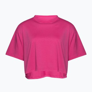 Koszulka treningowa damska Under Armour Campus Boxy Crop astro pink/black