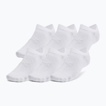 Skarpety Under Armour Essential No Show 6 Pack white/white/halo gray