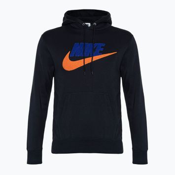 Bluza męska Nike Club Fleece Hoodie black/safety orange