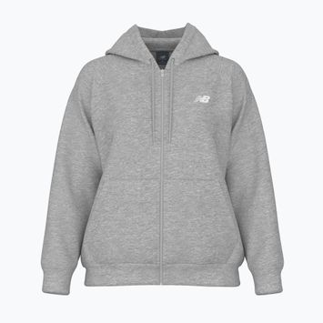 Bluza damska New Balance Fleece Logo Full Zip athletic grey