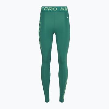 Legginsy treningowe damskie Nike Pro Dri-FIT Mid-Rise 7/8 Graphic bicoastal/vapour green/white