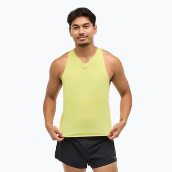 Koszulka do biegania męska HOKA Race Singlet hoka citrus