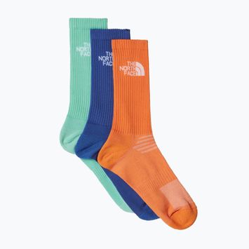Skarpety The North Face Multi Sport Cush Crew Sock 3 pary papaya/bright foam/indigo plum