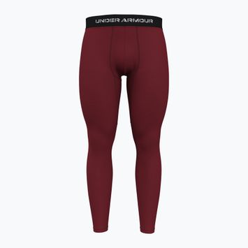 Legginsy treningowe męskie Under Armour Elite CG cardinal / metallic silver