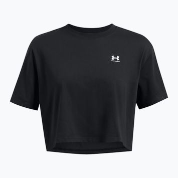 Koszulka damska Under Armour Boxy Crop Logo black/white