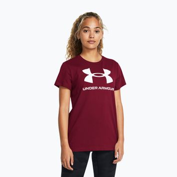 Koszulka damska Under Armour Rival Logo cardinal/white