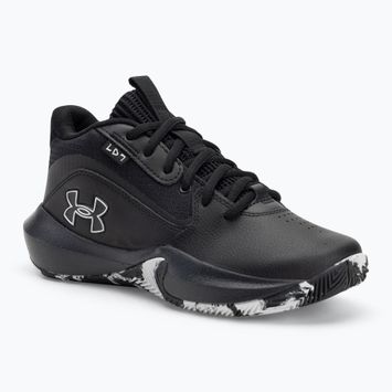 Buty do koszykówki dziecięce Under Armour GS Lockdown 7 black/black/metallic silver