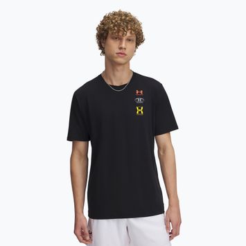 Koszulka męska Under Armour 60/40S Evol Logo black/white/campus gold