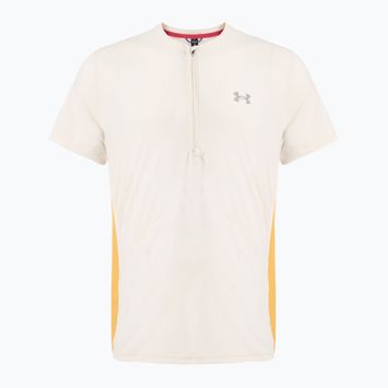 Koszulka do biegania męska Under Armour Trail Run Zip stone/noble gold/reflective