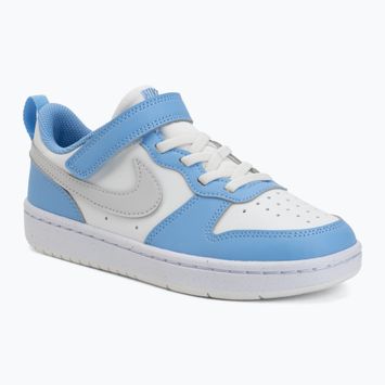 Buty dziecięce Nike Court Borough Low Recraft summit white/cobalt pulse/vast grey