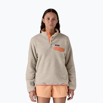 Bluza trekkingowa damska Patagonia LW Synch Snap-T P/O oatmeal heather w/heirloom peach
