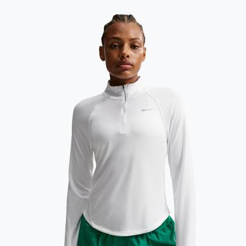 Longsleeve do biegania damski Nike Tempo Swoosh Run Dri-Fit 1/4-Zip white/black