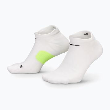 Skarpety Nike Running Midweight No-Show white/volt/black