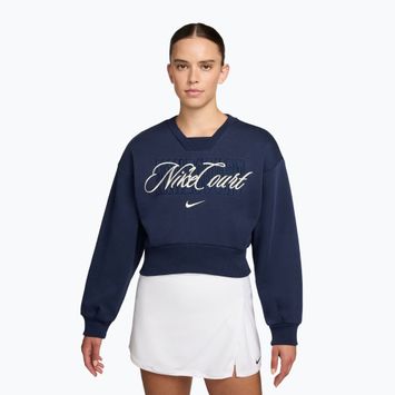 Bluza damska Nike Court Collection French Terry Crew Neck midnight navy/sail