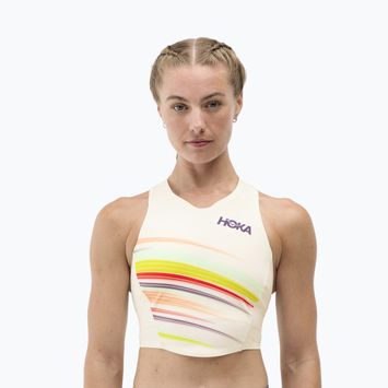 Top treningowy HOKA Race Day Crop alabaster flare