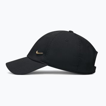 Czapka z daszkiem Nike Dri-Fit Club Unstructured Metal Swoosh 2026 black/metallic gold