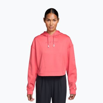 Bluza treningowa damska Nike Pro Therma-Fit Hoodie sea coral/white