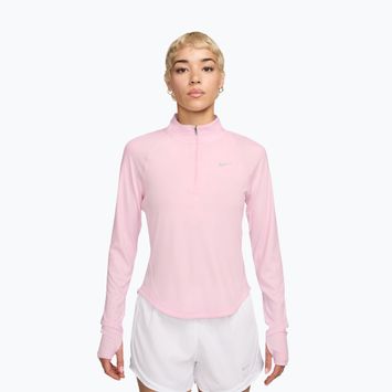 Longsleeve do biegania damski Nike Tempo Swoosh Run Dri-Fit 1/4-Zip pink foam/white