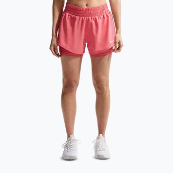 Spodenki do biegania damskie Nike One Dri-FIT 2IN1 sea coral/white