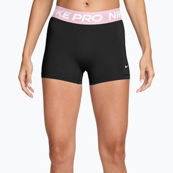 Spodenki damskie Nike Pro Mid-Rise Biker 3" black/pink foam/white