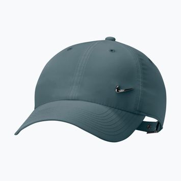 Czapka z daszkiem Nike Dri-Fit Club Unstructured Metal Swoosh mineral Mineral slate/metallic silver