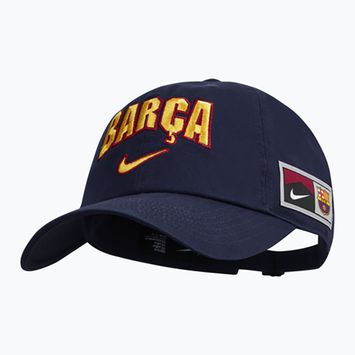 Czapka z daszkiem dziecięca Nike FC Barcelona Club Cotton blackened blue